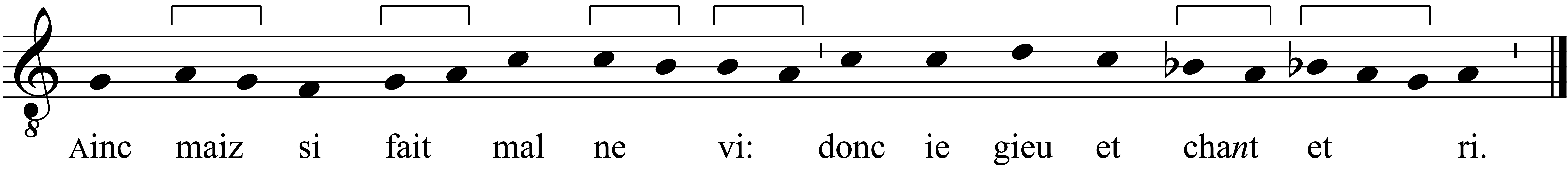 Refrain musical notation